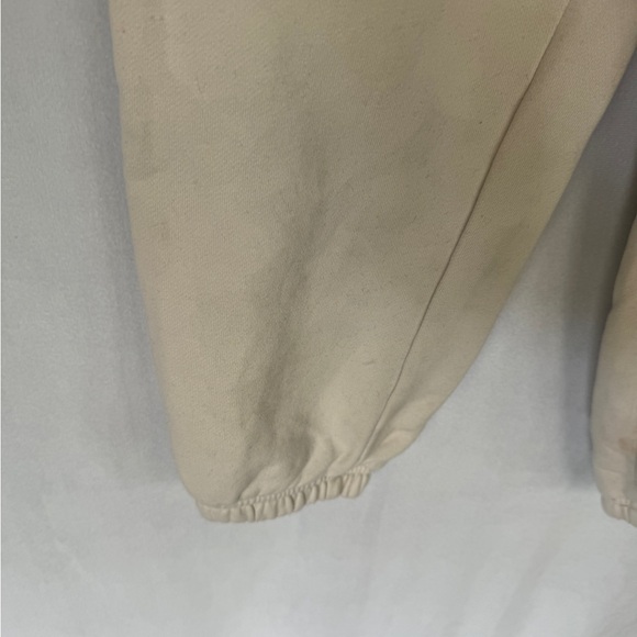 America Eagle Women Cream Sweatsuit Hoodie and Sweatpants Navy Logos Size XS - Picture 4 of 9